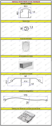 MAFSALLI TENTE PROFİL VE KOL TAKIMI